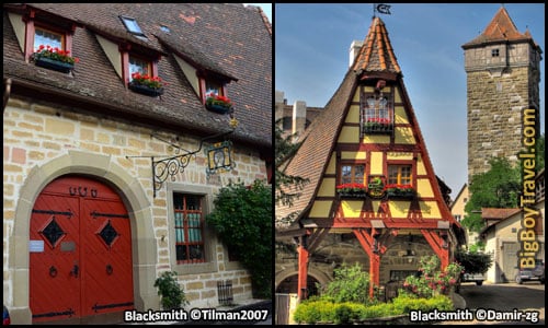 Free Rothenburg City Wall Walking Tour Map Turmweg Guide Medieval Town Walls - Blacksmith Shop House Gerlachschmiede