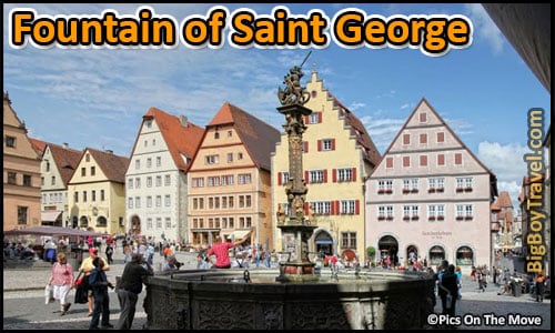 Free Rothenburg Walking Tour Map Old Town Guide Medieval City Center - Renaissance Dragon Fountain of Saint George Knight Sankt Georgsbrunnen