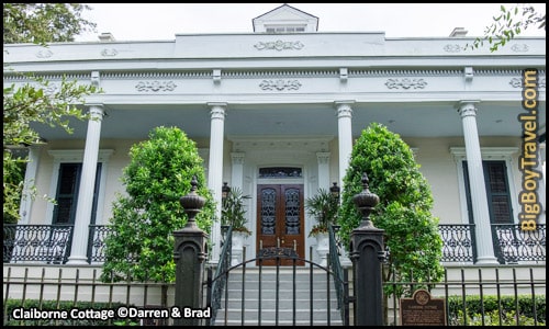 FREE New Orleans Garden District Walking Tour Map Mansions - Claiborne Cottage Saint Charles Avenue