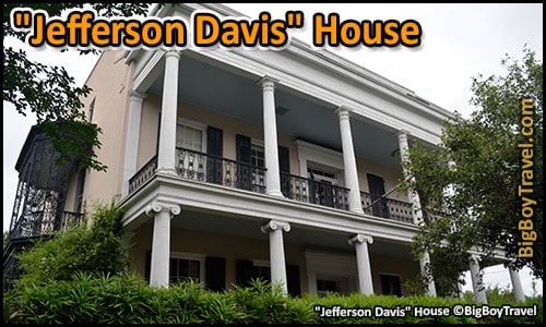 FREE New Orleans Garden District Walking Tour Map Mansions - Confederate President Jefferson Davis House He Died In 1134 First Street