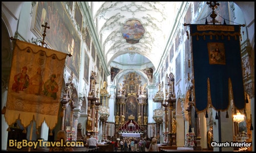 Free Salzburg Walking Tour Map Old Town do it yourself guided Altstadt - Saint Peters Church Abbey Inside