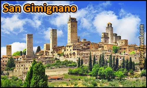 Top day trips from Florence Italy best side trips without a car - San Gimignano medieval tower city