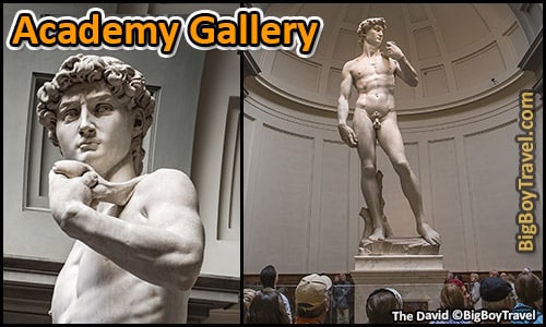 Free Florence walking tour map city center do it yourself guided - Michelangelo The Daivd Statue Academy of Florence Gallery Gallerie dell Accademia