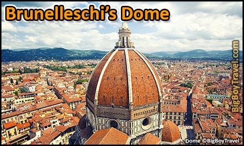 Free Florence walking tour map city center do it yourself guided - Florence Duomo Cathedral church Brunelleschi Dome climb view
