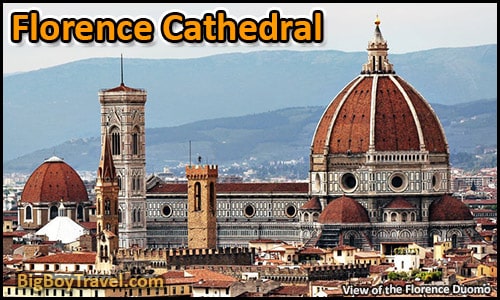 Free Florence walking tour map city center do it yourself guided - Florence Duomo Cathedral church Dome Side