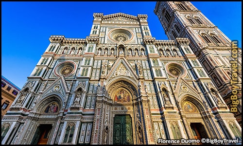 Free Florence walking tour map city center do it yourself guided - Florence Duomo Cathedral church facade front