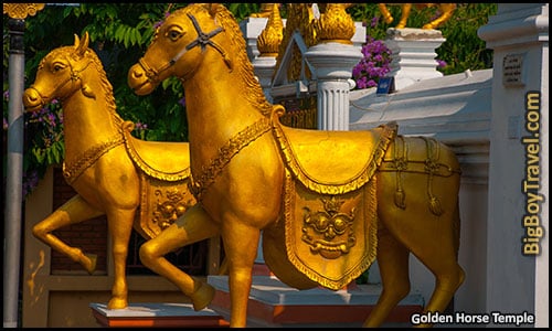 Free Chiang Mai Walking Tour Map Old Town Temples Wat Thailand - Golden Horse Temple Wat Kun Kha Ma