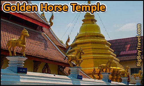 Free Chiang Mai Walking Tour Map Old Town Temples Wat Thailand - Golden Horse Temple Wat Kun Kha Ma