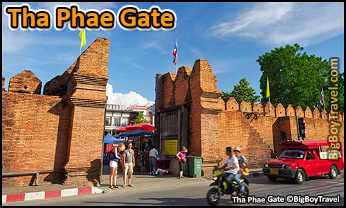 Free Chiang Mai Walking Tour Map Old Town Temples Wat Thailand - Tha Phae Gate Medieval City Wall