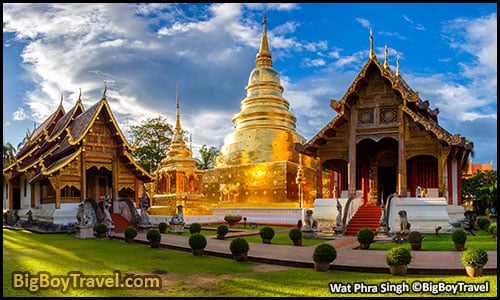 Free Chiang Mai Walking Tour Map Old Town Temples Wat Thailand - Temple of the Lion Buddha Wat Phra Singh
