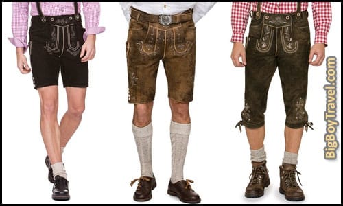 How To Dress For Oktoberfest In Munich Outfit Clothing Guide What To Wear For Oktoberfest - Mens Ledershosen Options German Leather Shorts Pants