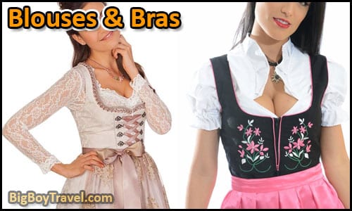 How To Dress For Oktoberfest In Munich Outfit Clothing Guide What To Wear For Oktoberfest - Women's Traditional German Drindl Blouses Bras