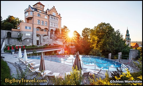 Top 10 Best Viewpoints in Salzburg Austria Most Beautiful Scenic City Views - Schloss Monchsberg Palace Castle Pool