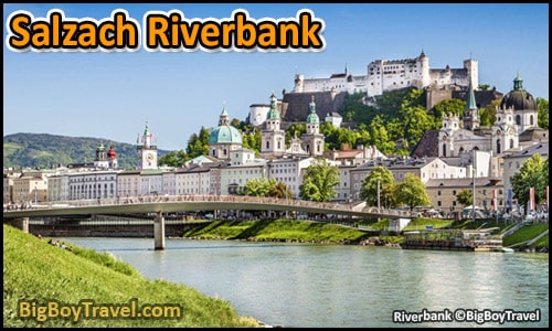 Top 10 Best Viewpoints in Salzburg Austria Most Beautiful Scenic City Views -Salzach Riverbank water panoramic trail