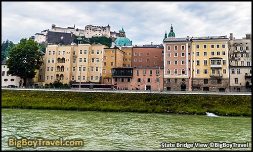 Top 10 Best Viewpoints in Salzburg Austria Most Beautiful Scenic City Views - State Bridge Salzach River Staatsbrücke