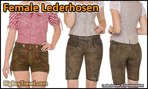How To Dress For Oktoberfest In Munich Outfit Clothing Guide What To Wear For Oktoberfest - Women's Female Lederhosen Leather Pants Shorts Munich Germany