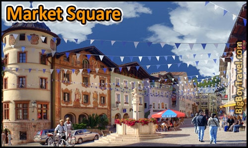 Free Old Town Berchtesgaden- Walking Tour Map - market square deer house lion fountain marktplatz