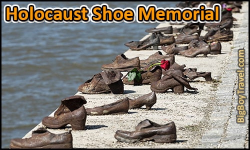 free budapest walking tour map central pest monuments - Holocaust Shoe Memorial