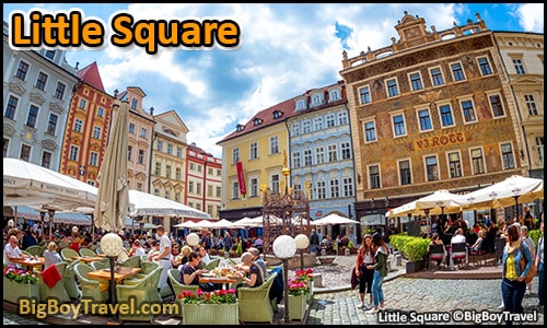 Free Prague Walking Tour Map Old Town Stare Mesto - little square rott building Male Namesti