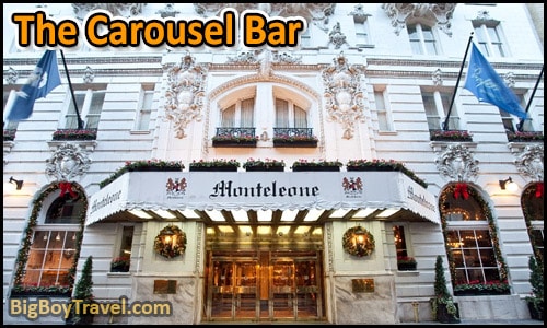 FREE New Orleans French Quarter Walking Tour Map self guided - Carousel Bar Hotel Monteleone