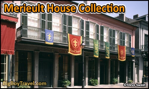 FREE New Orleans French Quarter Walking Tour Map self guided - Merieult House historic collection 533 Royal Street