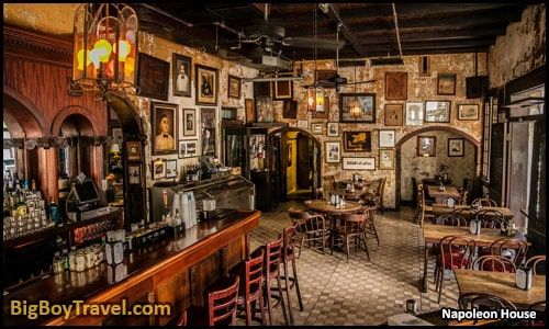 FREE New Orleans French Quarter Walking Tour Map self guided - Napoleon House restaurant bar