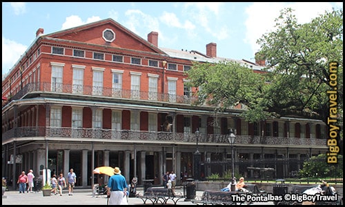 FREE New Orleans French Quarter Walking Tour Map self guided - The Pontalbas Red Brick Buildings
