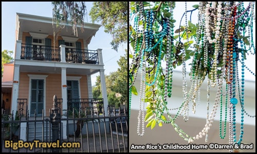 FREE New Orleans Garden District Walking Tour Map Mansions - Author Anne Rices Childhood Home 2301 St Charles Avenue