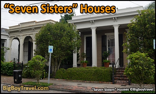 FREE New Orleans Garden District Walking Tour Map Mansions - Seven Sisters Shotgun Houses 2305 Coliseum Street