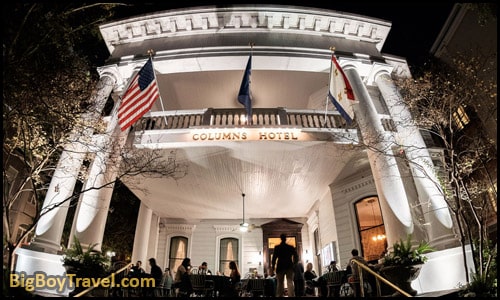 FREE New Orleans Garden District Walking Tour Map Mansions - The Columns Hotel and Restaurant 3811 Saint Charles Avenue