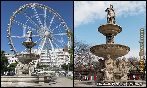 free budapest walking tour map central pest monuments - Elizabeth Park Fountain