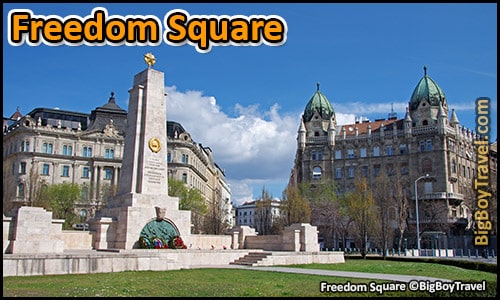 free budapest walking tour map central pest monuments - Freedom Square