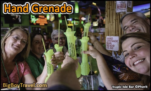 top ten must try drinks in New Orleans best Signature cocktails - Hand Grenade tropic isle