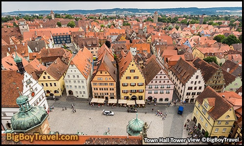 Top Ten Things To Do In Rothenburg Germany - Town Hall Tower climb aerial view