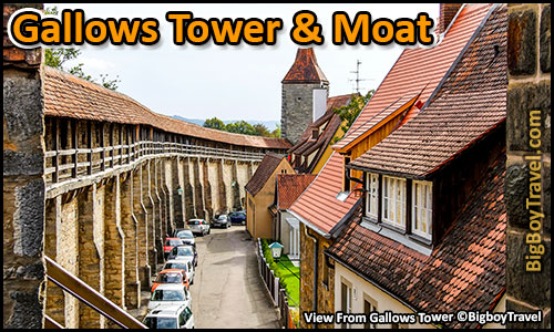 Free Rothenburg City Wall Walking Tour Map Turmweg Guide Medieval Town Walls - gallows tower