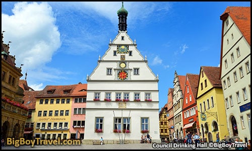 Free Rothenburg Walking Tour Map Old Town Guide Medieval City Center - Council Drinking Hall Ratstrinkstube clocks Master draught