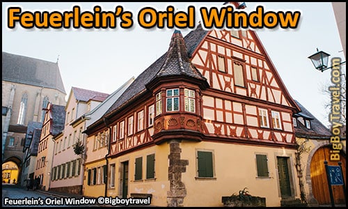 Free Rothenburg Walking Tour Map Old Town Guide Medieval City Center - Feuerleins Oriel Window corner balcony bay window
