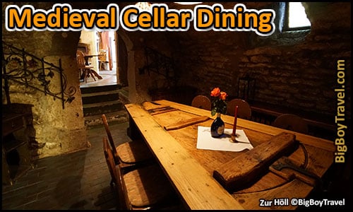 top ten hidden gems in rothenburg germany must see - medieval cave cellar dining To Hell Tavern Zur Holl restaurant