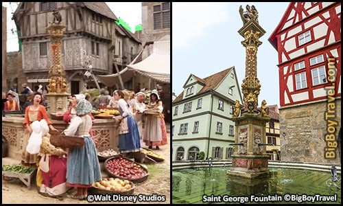 top ten hidden gems in rothenburg germany must see - walt disney movie locations beauty and the beast fountain