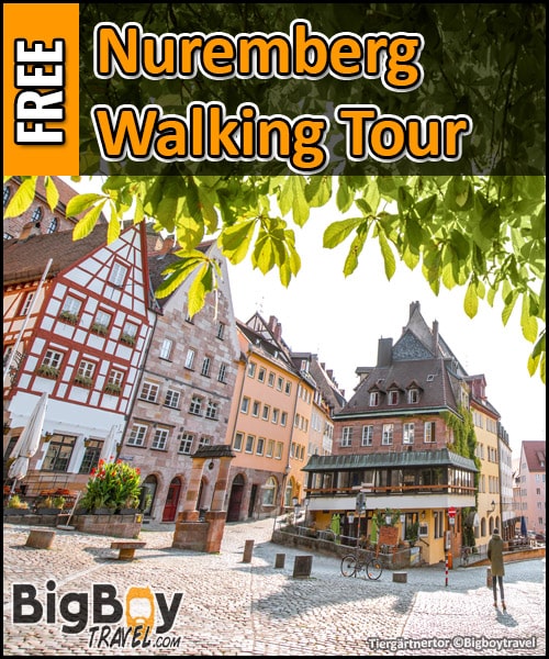 Free Nuremburg Walking Tour Map of Old Town Nürnberg Germany Guide