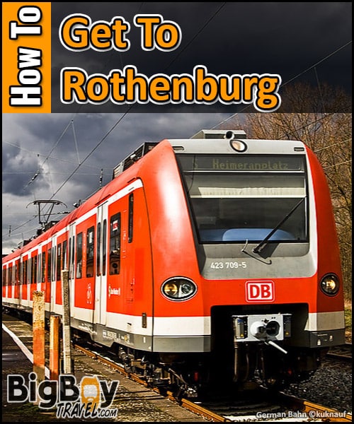 how to get to rothenburg from Munich airport by train or bus from Nuremburg map