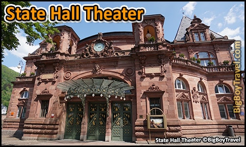 Free Old Town Heidelberg Walking Tour Map Germany - State Hall Theater Stadthalle