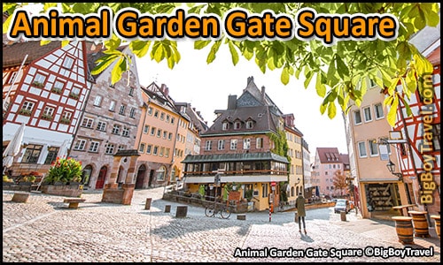 Free Old Town Nuremberg Walking Tour Map - Animal Garden Gate Square Platz Am Tiergärtnertor