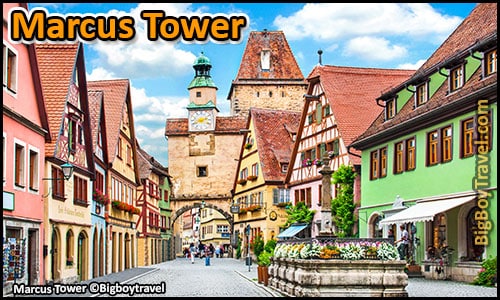 Free Rothenburg City Wall Walking Tour Map Turmweg Guide Medieval Town Walls - Marcus Tower Markusturm Woodsman Arch Roder Fountain