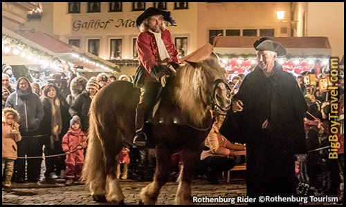 Advent Christmas Market In Rothenburg Germany Reiterlesmarkt opening ceremony rothenburg rider