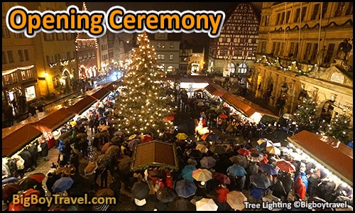 Advent Christmas Market In Rothenburg Germany Reiterlesmarkt opening ceremony tree lighting