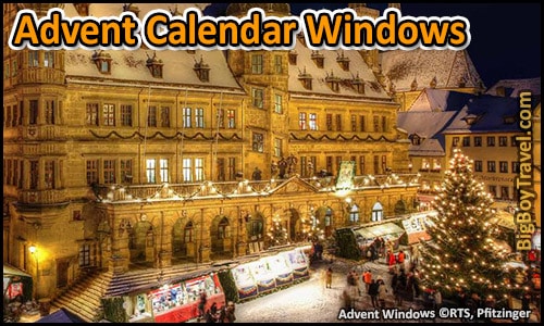 Advent Christmas Market In Rothenburg Germany Reiterlesmarkt visiting tips - advent calendar window lighting