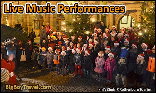Advent Christmas Market In Rothenburg Germany Reiterlesmarkt visiting tips - Live Music Performances brass band
