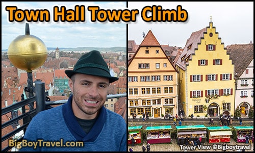 Advent Christmas Market In Rothenburg Germany Reiterlesmarkt visiting tips - town hall tower climb