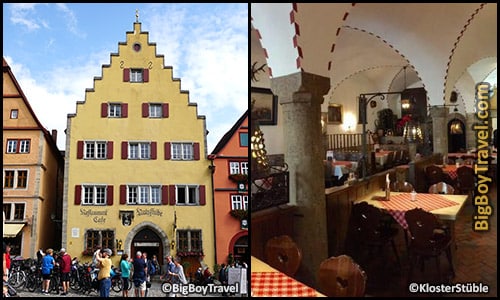 top ten best restaurants In Rothenburg germany - market square council room Ratsstube medieval cellar dining